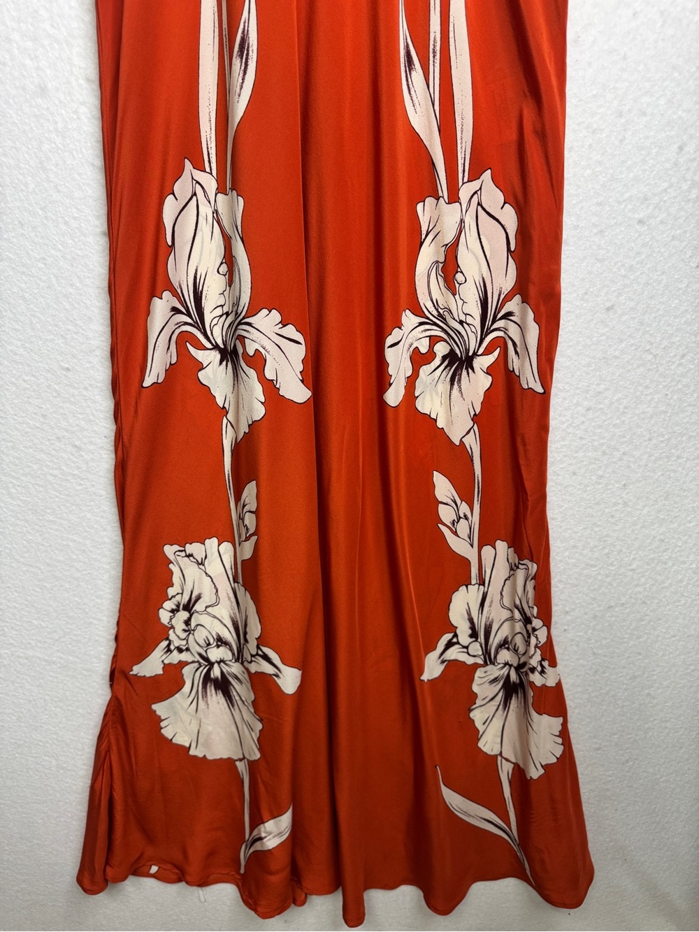 La DoubleJ Marlene Iris Placée Silk Orange Maxi Dress in Medium - Picture 11 of 15